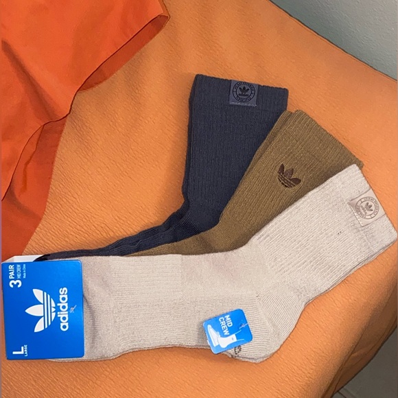 Adidas Mid Crew Socks 3-pack (Size Large) - Picture 1 of 5